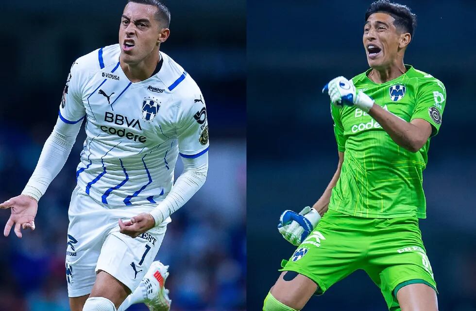 Rogelio Funes Mori y Esteban Andrada, figuras en la goleada de Monterrey sobre Cruz Azul, en la semifinal de la Concacaf.