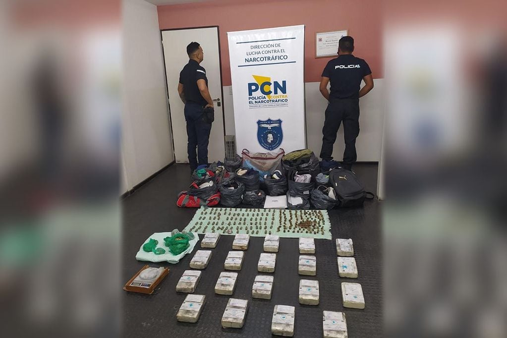 Un secuestro de la Policía de Mendoza:  20 kgs. de Cocaína y 2Kgrs. de Marihuana . Archivo. 