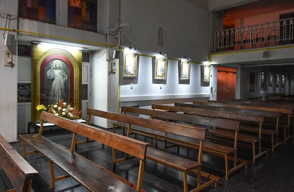 Cuadro del Jesús Misericordioso, obra de un pintor polaco, que Juan Pablo II donó a Mendoza en 1985. Hoy está en la parroquia de Santa Bernardita.