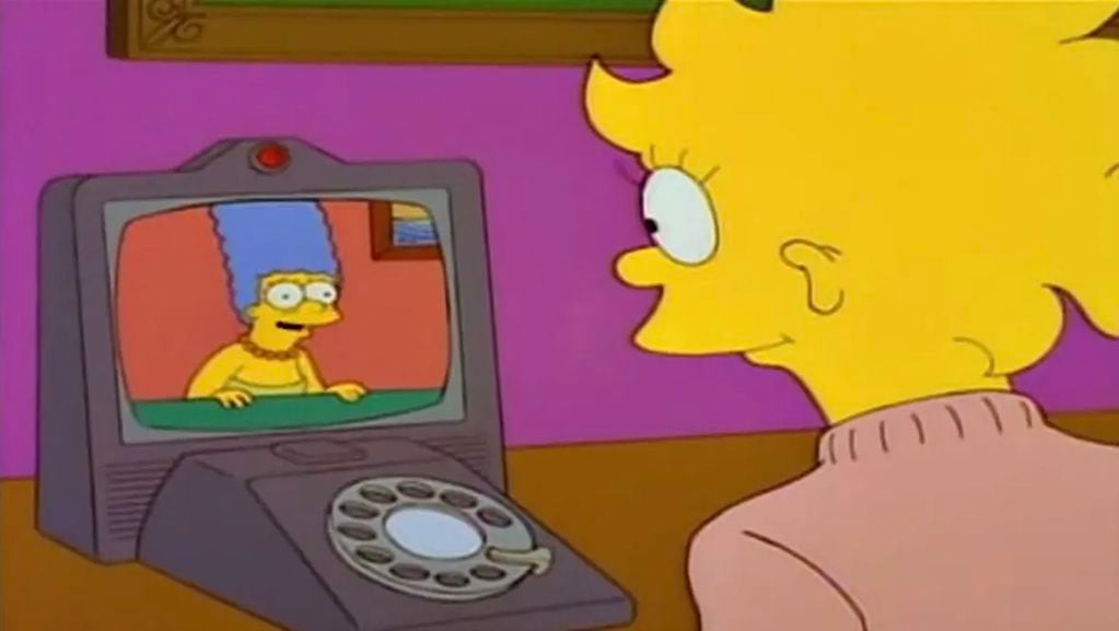 En el famoso capitulo sobre el futuro casamiento de Lisa, Los Simpson mostraron décadas antes de que existieran, las videollamadas.