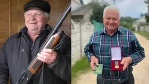 Video: un jubilado ucraniano derribó con su rifle un caza ruso valuado en 85 millones de dólares y lo condecoraron