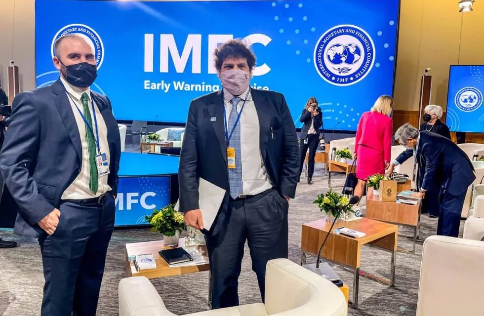 El ministro de Economía, Martín Guzmán, y el director por el Cono Sur ante el FMI, Sergio Chodos, formaron parte de las deliberaciones.