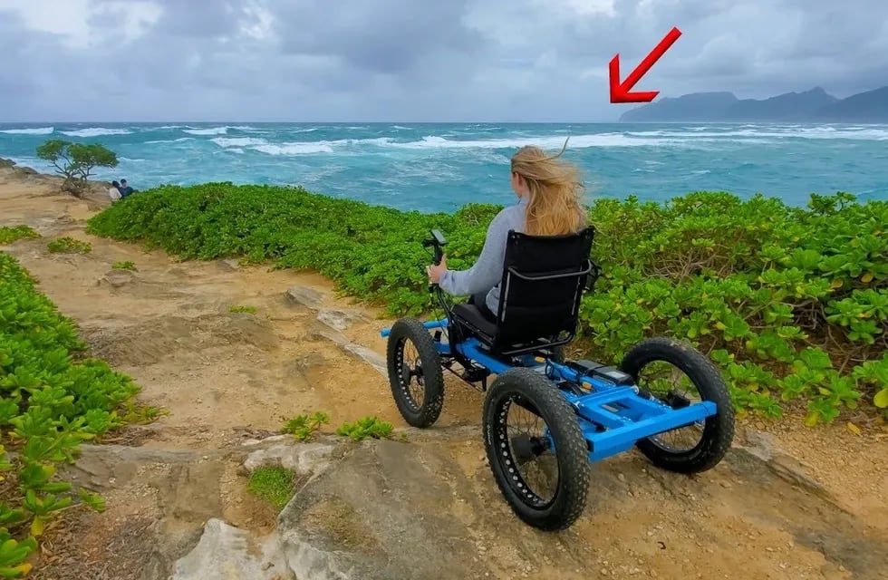 The Rig, la silla de ruedas todo terreno que Zack Nelson diseñó para su esposa Cambry.