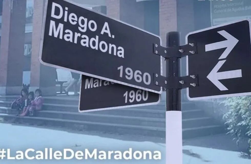 En Lanús quieren modificar el nombre de una calle por el de Diego Armando Maradona. / web