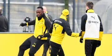 El jamaiquino se entrenó por primera vez con el equipo del Borussia Dortmund.