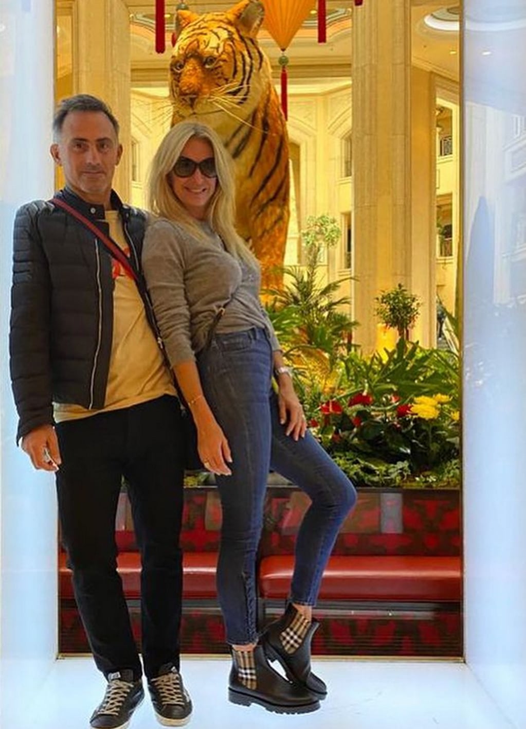 Yanina Latorre y su marido, en Las Vegas