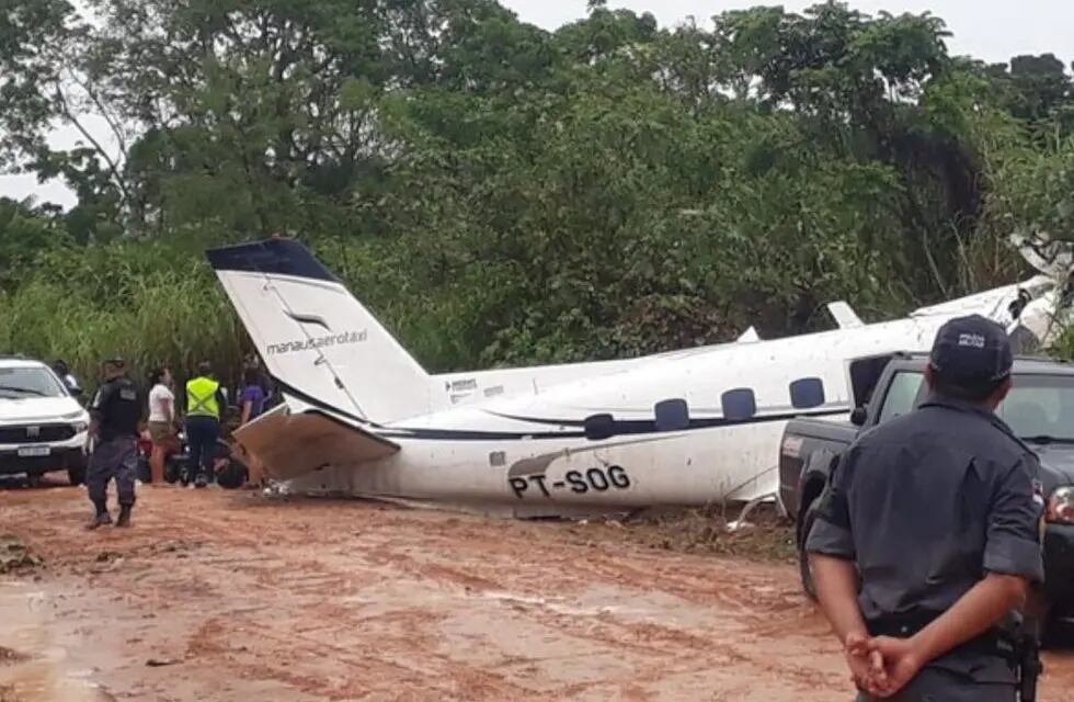 Accidente aéreo en Brasil. Foto: X @diegoafonsoam