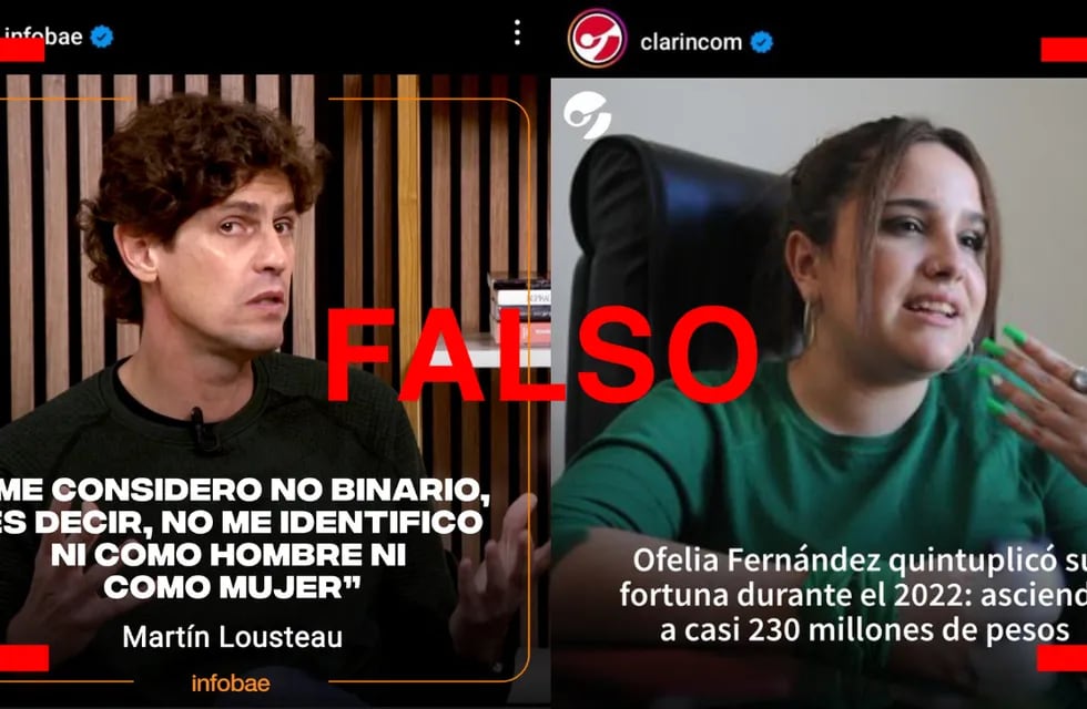Son falsas estas placas que imitan el estilo de medios argentinos en redes sociales