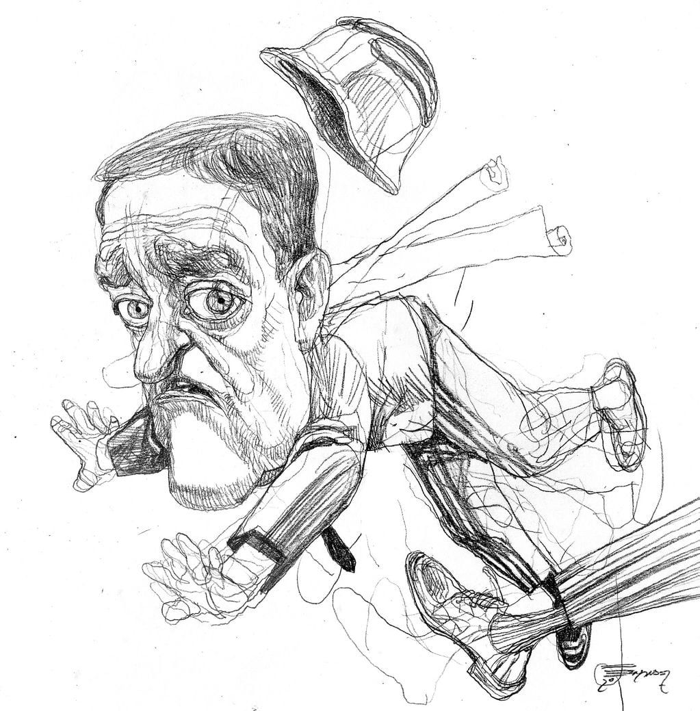 Rodolfo Suárez - Caricatura: Gabriel Fernández