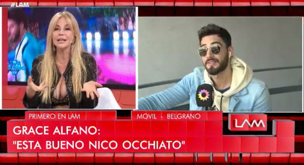 Graciela Alfano y Nico Occhiato fueron amantes.
