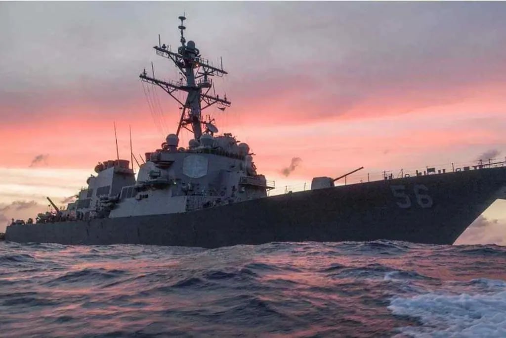 Foto del buque militar estadounidense (AP).