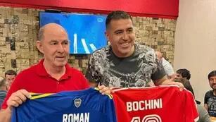 Ricardo Bochini y Román Riquelme