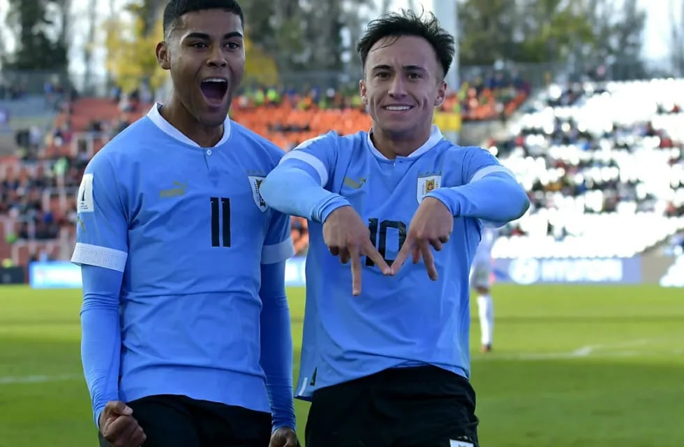 Franco González fue el autor del único gol del encuentro. Triunfaoz de Uruguay. / Orlando Pelichotti (Los Andes).