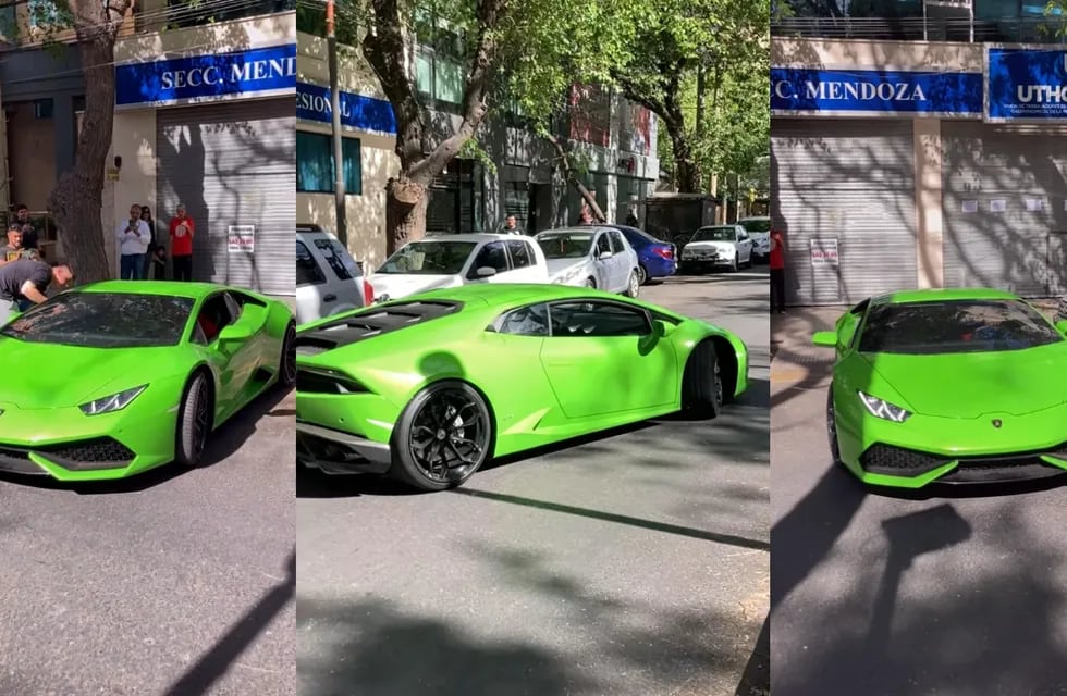 Lamborghini verde en Mendoza