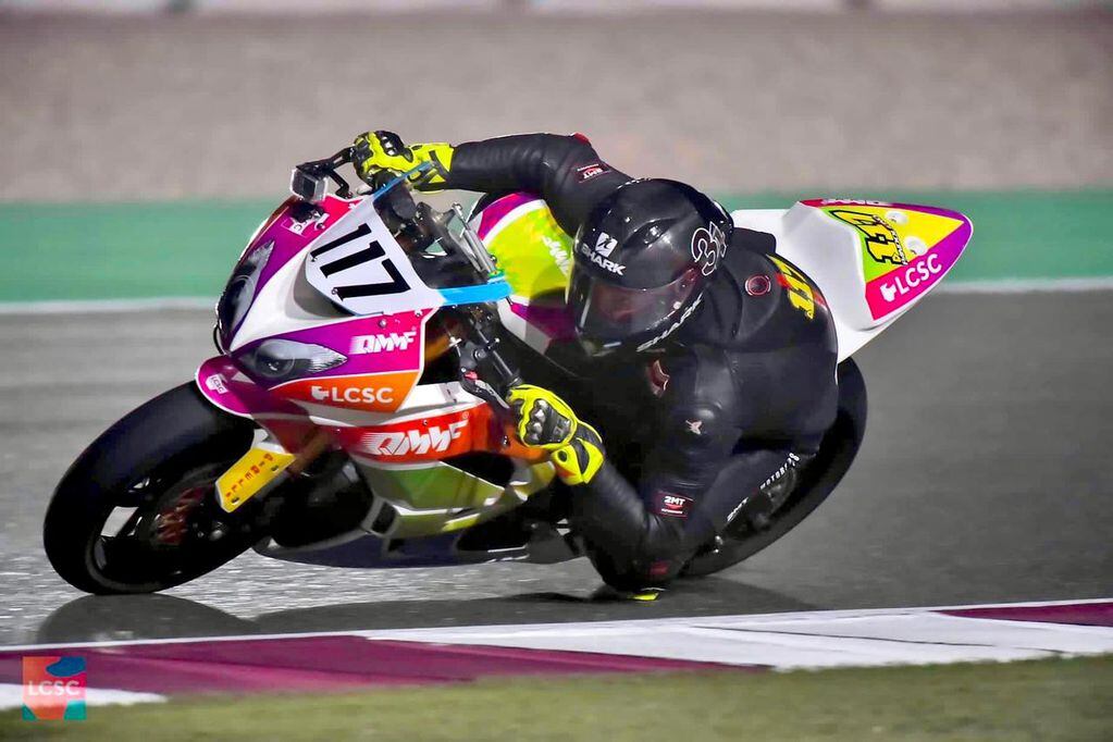 Franco Pandolfino, motociclista mendocino que brilló en Qatar. / Gentileza.