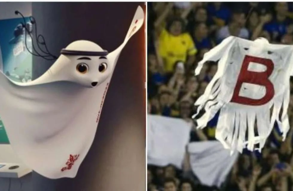 La mascota del Mundial es muy parecido al famoso fantasma de la B. / Gentileza.