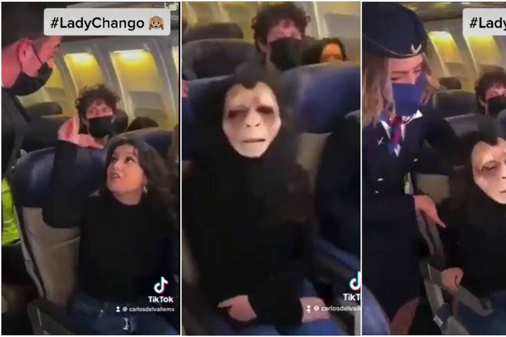 La mujer protagonizó un verdadero escándalo en el avión. / Foto: captura video
