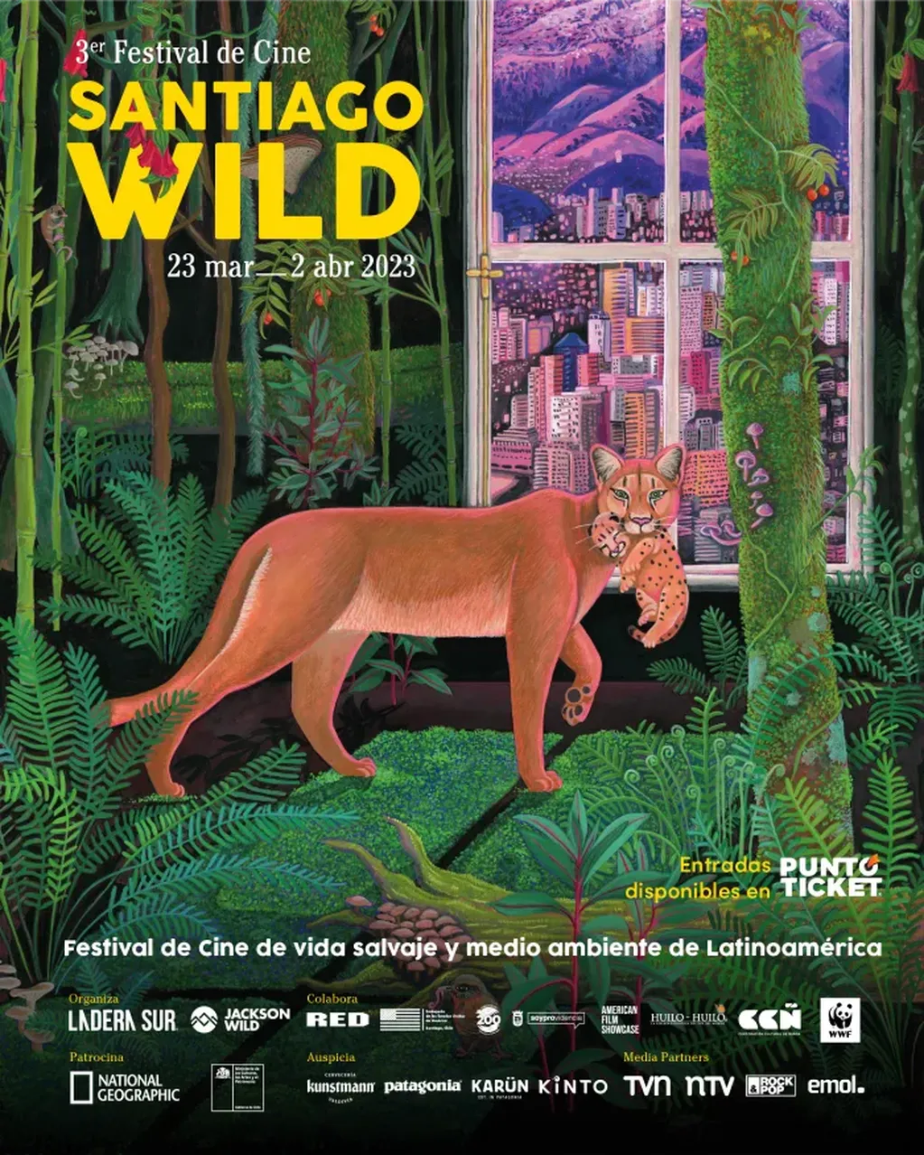 El Festival de Cine Santiago Wild busca potenciar la industria audiovisual sobre la historia natural y el medio ambiente de la región. Foto: Gentileza