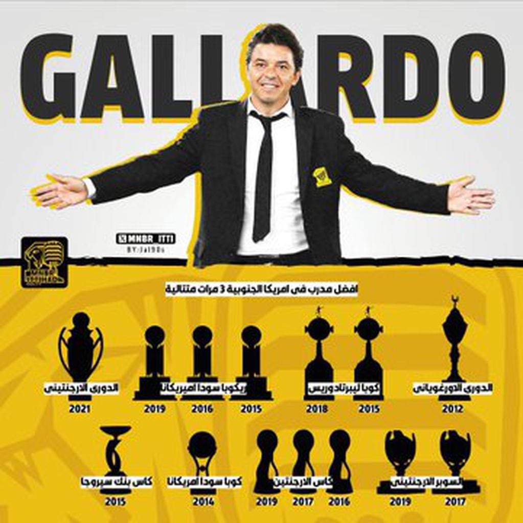 Gallardo ya fue anunciado por su nuevo equipo. Foto: X / @mnbr_itti