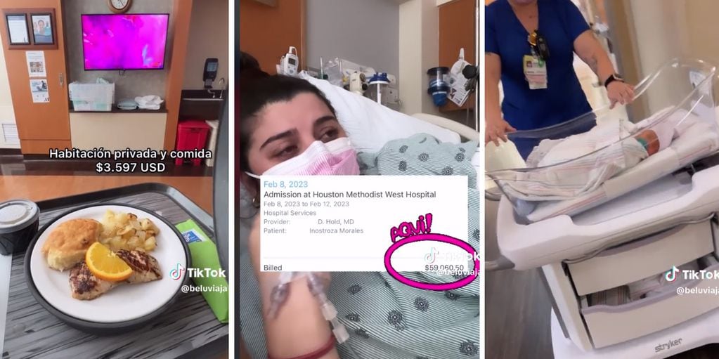 Chilena mostró en TikTok lo que pagó por el parto de su bebé en el extranjero y estalló la polémica (Captura de video)