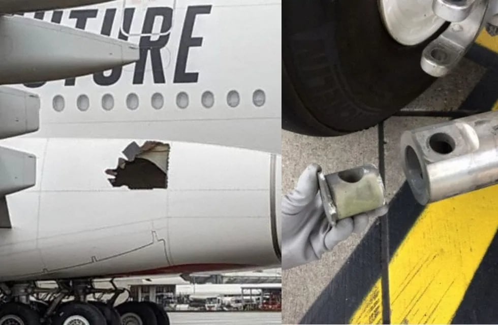 Un avión voló 14 horas con un gran agujero en el costado.