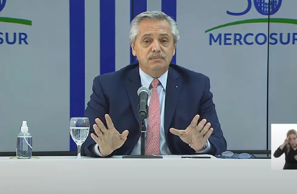 Alberto Fernández en la cumbre de líderes del Mercosur (Captura de video)