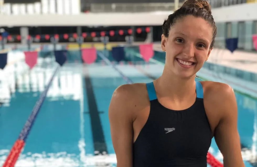 La nadadora de 17 años registró récord provincial en 100 metros pecho. /Gentileza