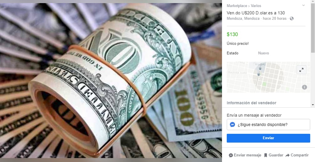 Las operaciones comienzan en Facebook, en donde alguien ofrece su cupo mensual, a cambio de dinero ($117 por cada dólar), compra en nombre de otro, y luego transfiere el monto. 