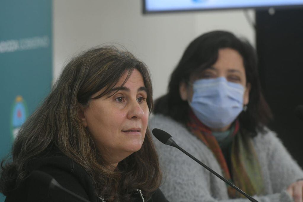 La ministra de Salud Ana María Nadal en conferencia de prensa. Ignacio Blanco / Los Andes