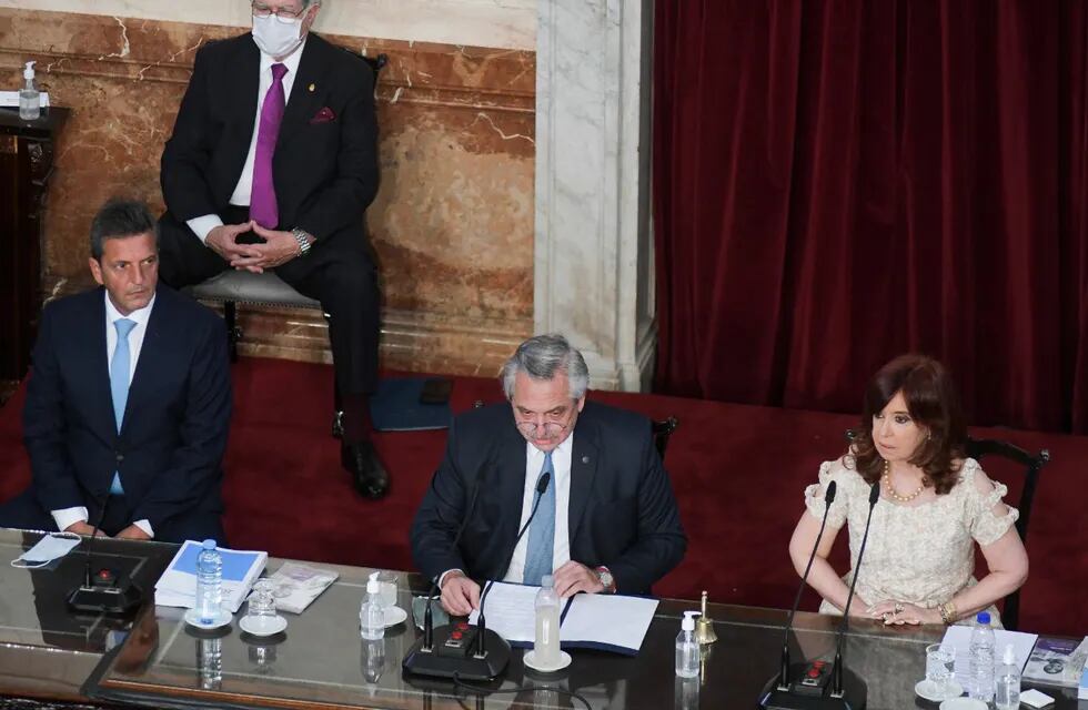 Alberto Fernández inauguró las sesiones del Congreso. / Federico López Claro