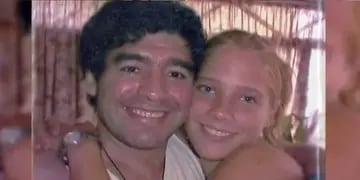 Mavys Álvarez y Diego Maradona
