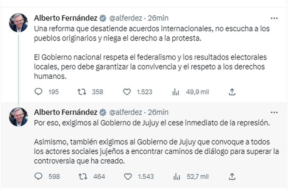 La respuesta de Alberto Fernández a Morales.