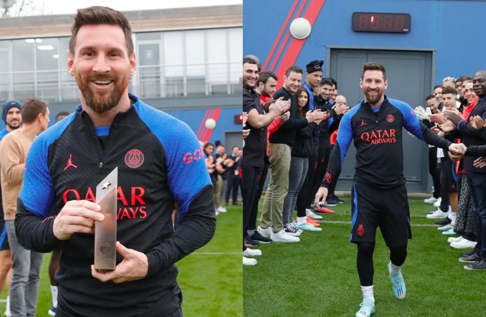 Lionel Messi volvió a los entrenamientos en el PSG y el club lo recibió con honores.