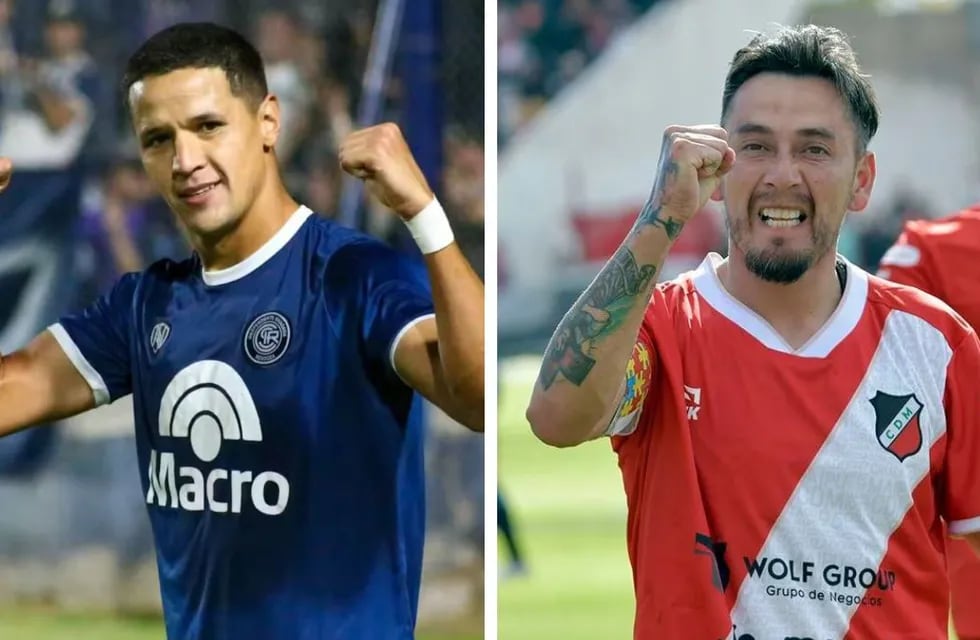 Alex Arce y Rubens Sambueza, las figuras de Independiente y Maipú, respectivamente. El domingo volverán a verse las caras, con la posibilidad de quedar primeros en la Zona B / Los Andes