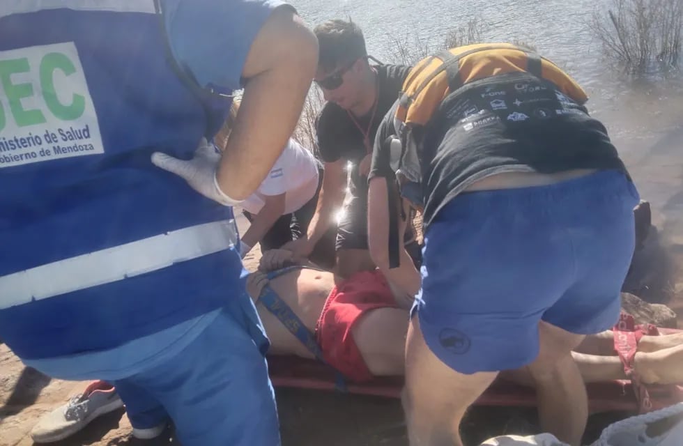 Accidente en el dique Potrerillos (Prensa Gobierno de Mendoza)