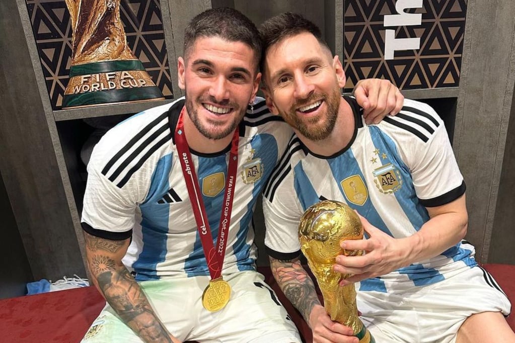 Rodrigo de Paul y Lionel Messi