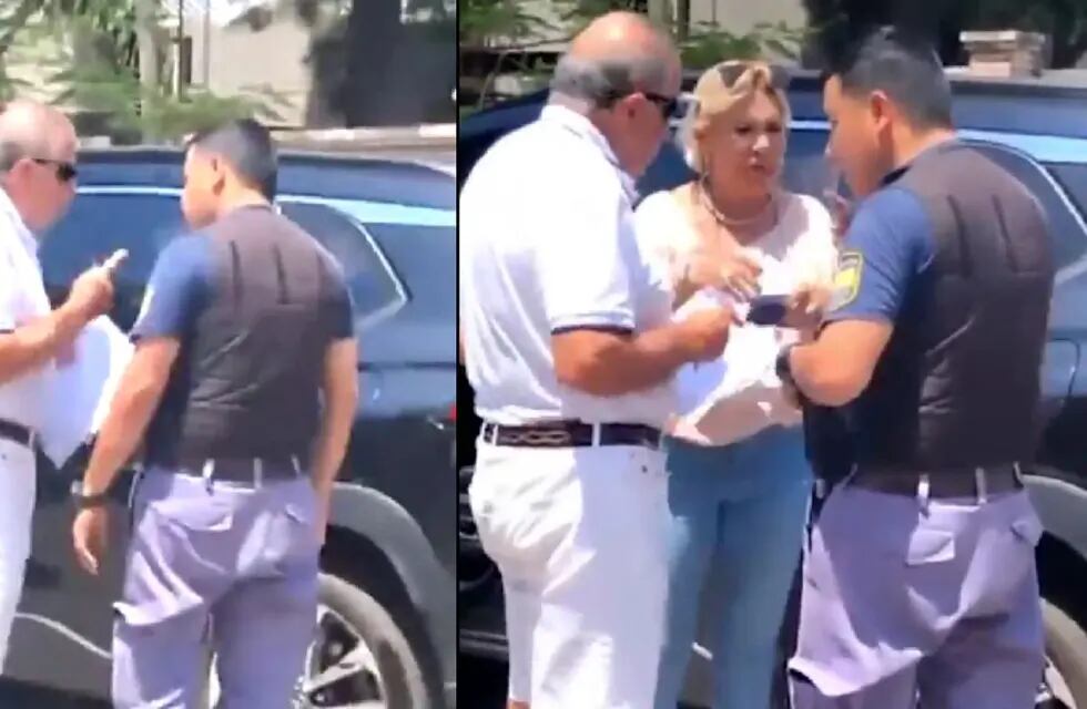 El esposo de Marilú Quiroz maltrató a un policía y el video se viralizó.