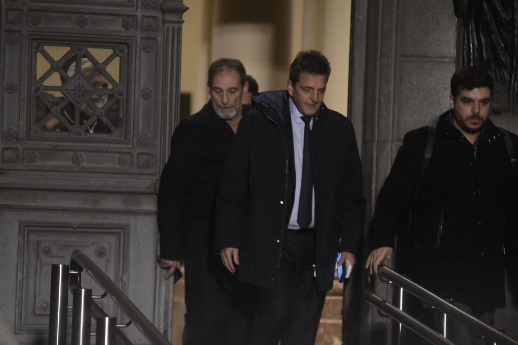 Sergio Massa hoy a la salida del Congreso de la Nación. / Foto: Federico López Claro