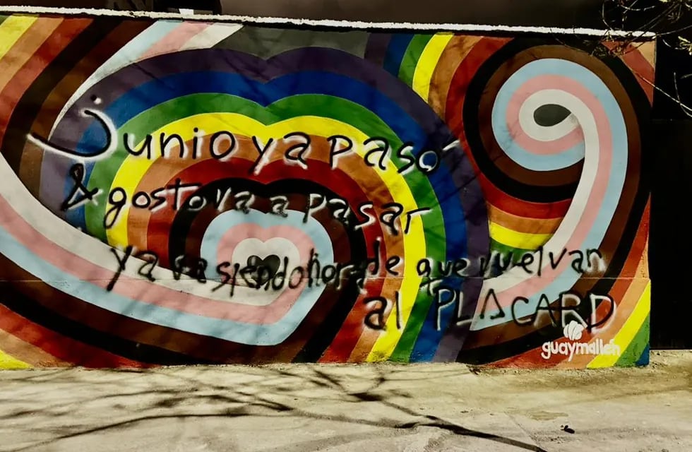 Vandalizaron un mural LGBTI en Guaymallén y dejaron un mensaje de odio  - Gentileza Ana Laura Nicoletti