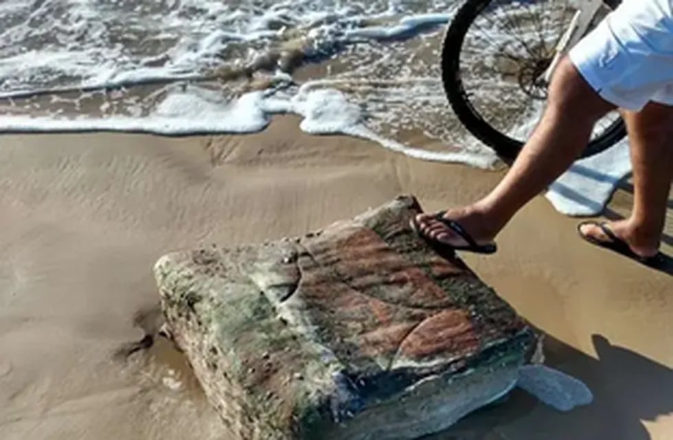 Caja hallado en la playa de Brasil