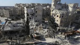 Destrucción luego del ataque estadounidense en Siria