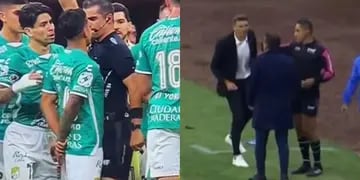 Escándalo en México: un futbolista argentino recibió un rodillazo del árbitro y los DT’s se invitaron a pelear