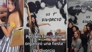 Una mujer se divorció y sus familiares le armaron una gran fiesta