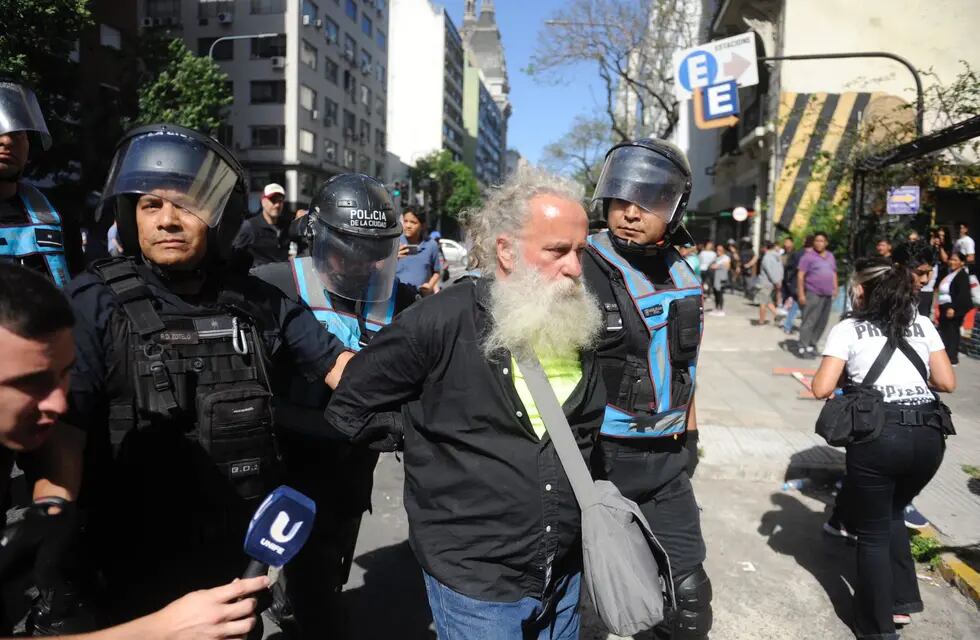 Héctor Adolfo Ganzo, uno de los dos detenidos durante la marcha de piqueteros a Plaza de Mayo. Foto: Clarín