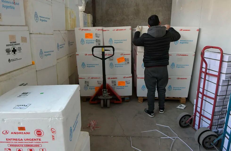 El cargamento que llegó a Mendoza el 12 de julio/ Foto: Orlando Pelichotti / Los Andes