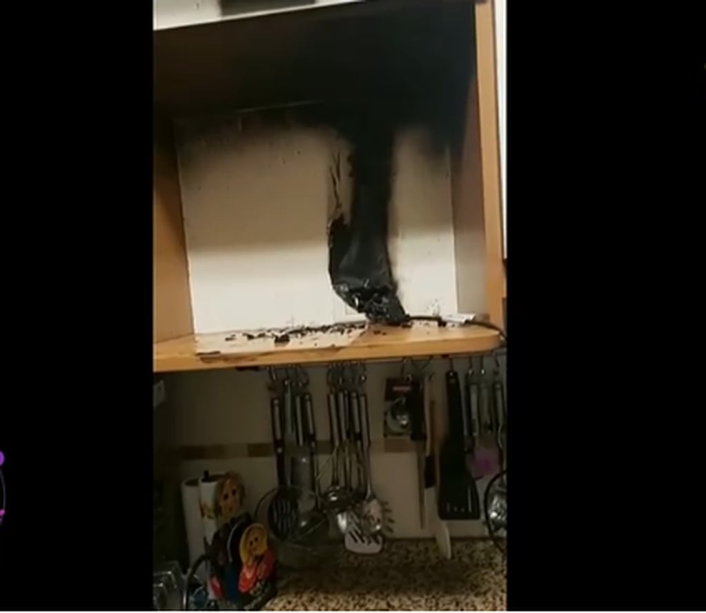 Se quemó una parte de la cocina de Carmen Barbieri. Captura imagen.
