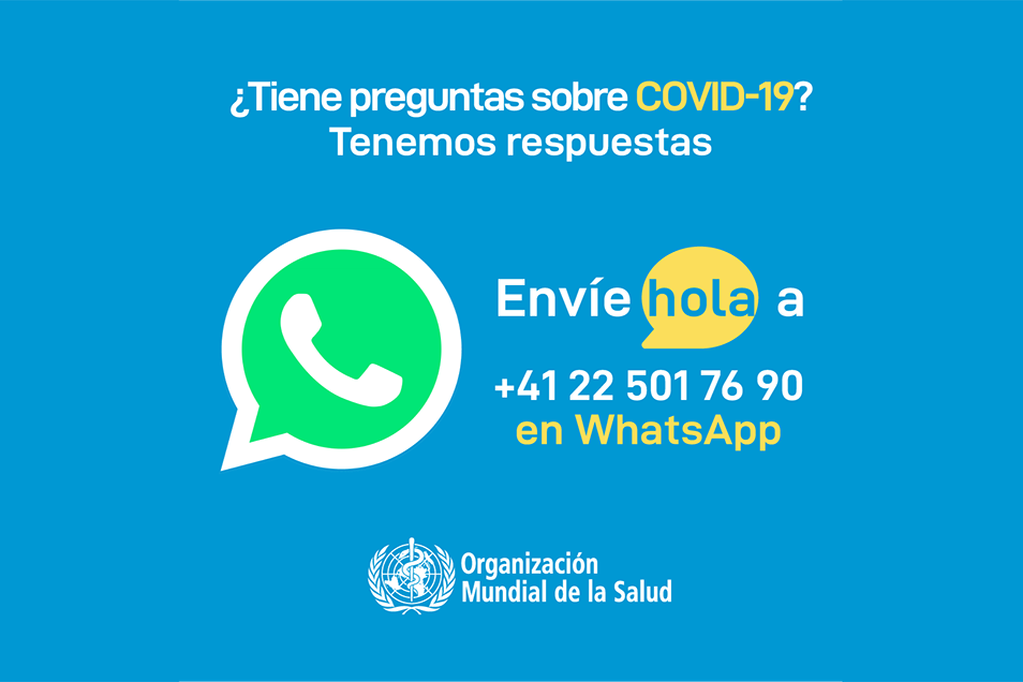 La OMS lleva la información de la COVID-19 a millones a través de WhatsApp