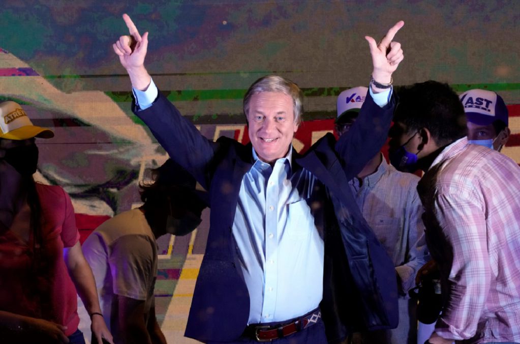 José Antonio Kast, candidato a presidente del Partido Republicano en Chile. Fue el más votado y se perfila como el favorito en el balotaje del 19 de diciembre. (AP) 