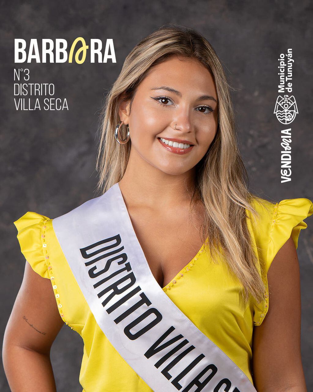 Bárbara representa al distrito Villa Seca
