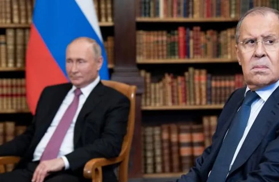 Serguéi Lavrov y Vladimir Putin, ministro de relaciones exteriores y presidente de Rusia, respectivamente.